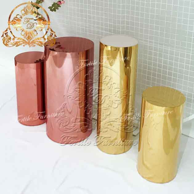 Rose Gold Cake Stands For Wedding Rental For Sale